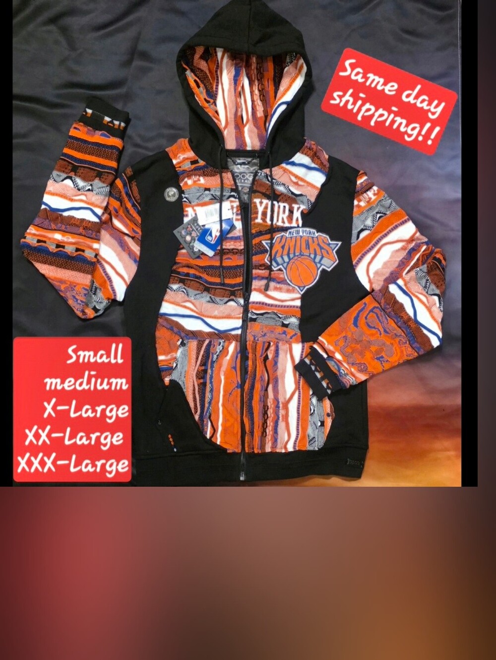 Coogi X Protege X NBA N.Y. KNICKS HOODIE  Size S-M-L-XL-2X-3X